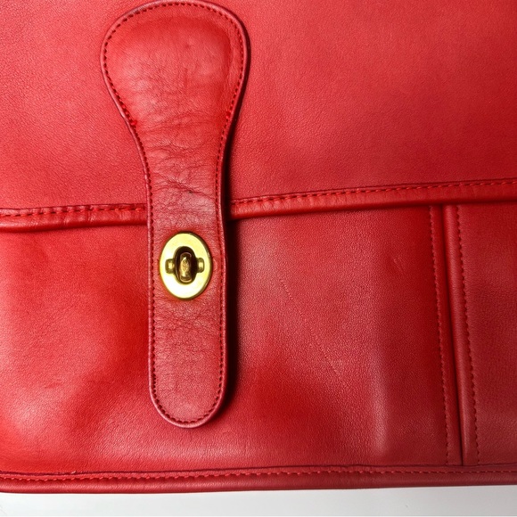 Vintage Coach Ted Diplomat Briefcase Rare Red Color 5170 - Picture 13 of 13